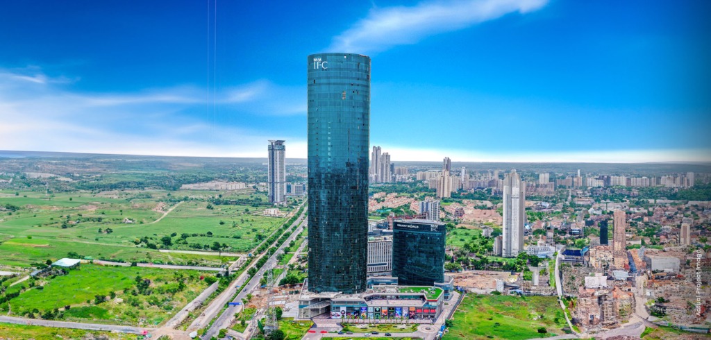 M3M tallest residential building in Gurgaon skyline.
