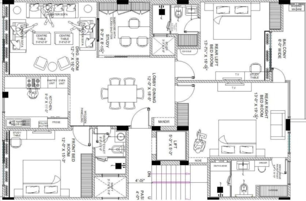vedam homes 3.5 bhk floor plan