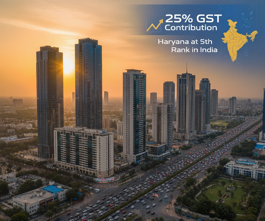 gurgaon 25% contribution to gst