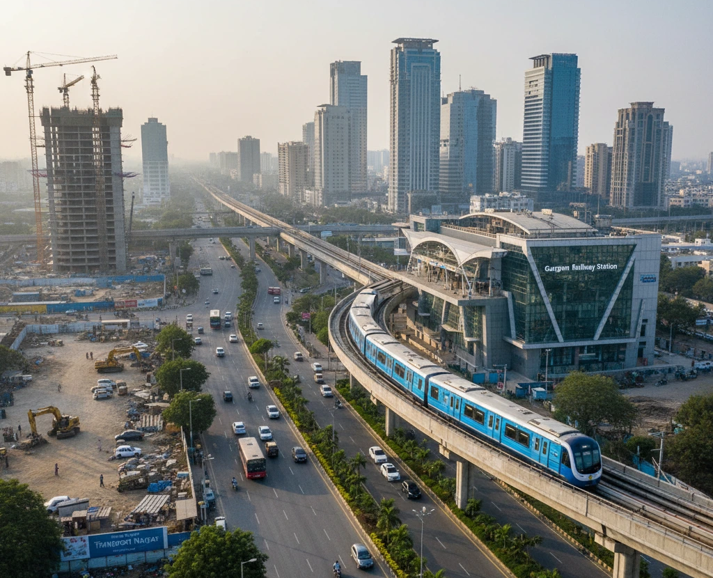 metro in gurgaon to extend towards railway station