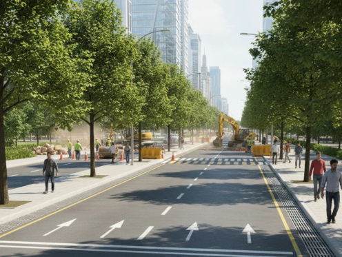 GMDA service roads work