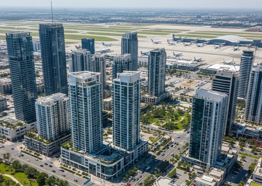 airport corridor defining real estate