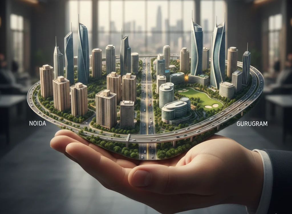 noida vs gurugram real estate