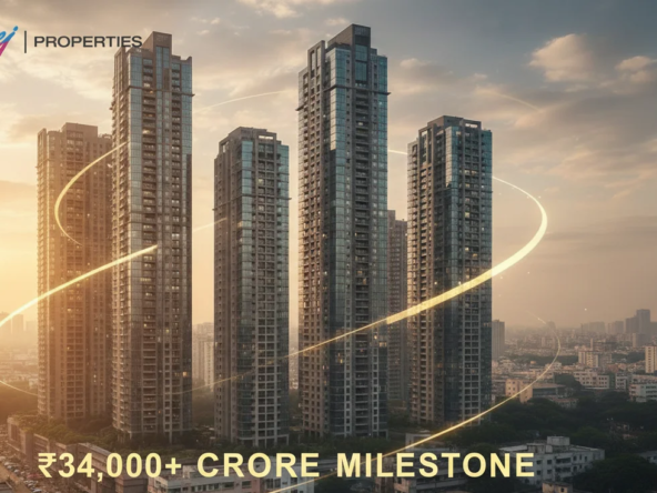 Godrej Properties reports a booking value of ₹34,171 crore