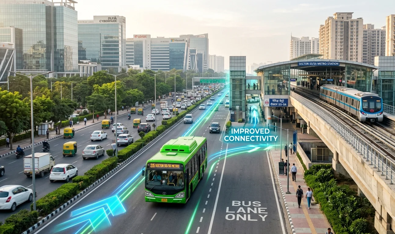 Gurugram extends bus service from Hero Honda Chowk to Sector 55/56 Metro