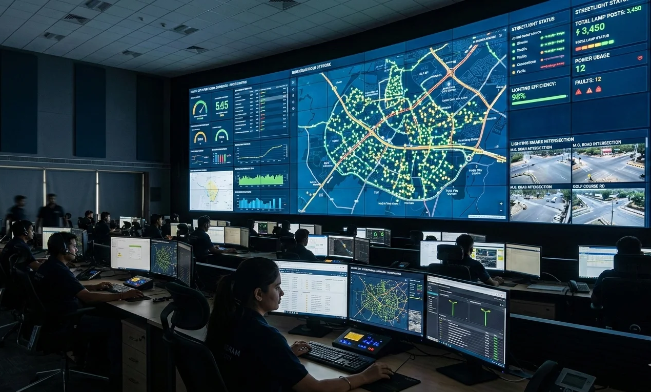 Gurugram streetlights to shift to centralised control system soon.