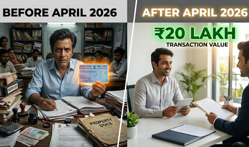 Income Tax changes 2026 PAN mandatory for property deals above ₹20 lakh from April 1