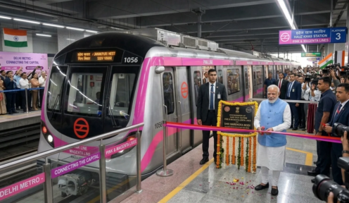 PM Modi inaugurates two new Delhi Metro corridors Key details of Pink and Magenta line extension.