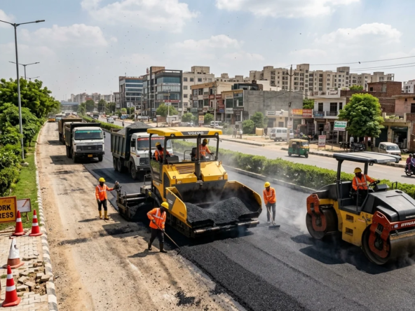 ₹93 Crore Road Revolution 68 KM of Manesar Roads to Get a Major Makeover by Year-End.