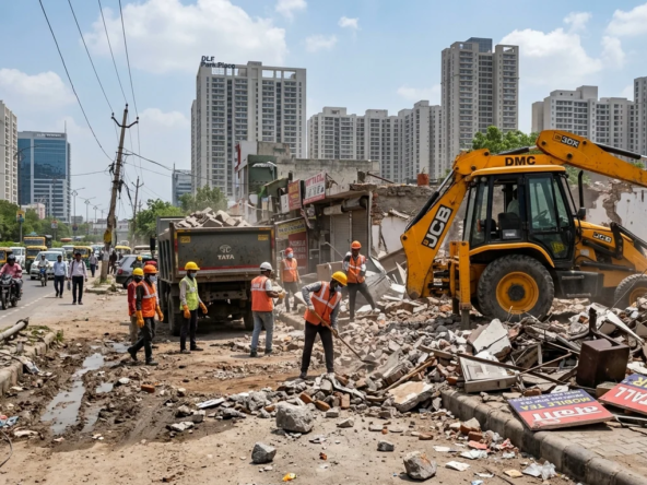 Gurugram Reset Mode Encroachment Gone, DLF Begins Ground-Level Clean-Up!