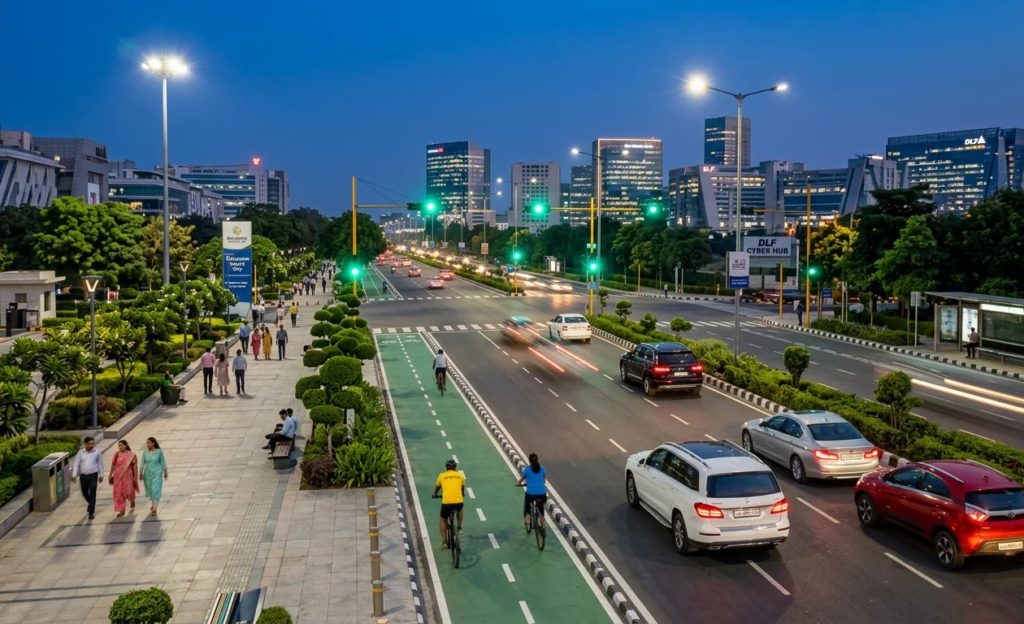 Gurugram launches ₹23 crore model road plan with smart signals, cycle tracks, and cleaner infrastructure to reduce congestion and boost urban living.