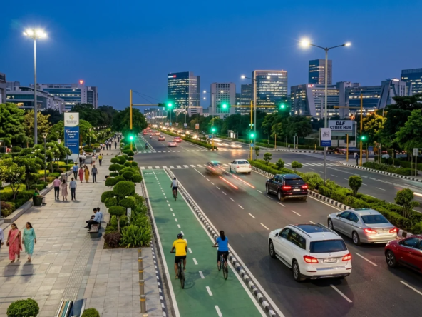 Gurugram launches ₹23 crore model road plan with smart signals, cycle tracks, and cleaner infrastructure to reduce congestion and boost urban living.