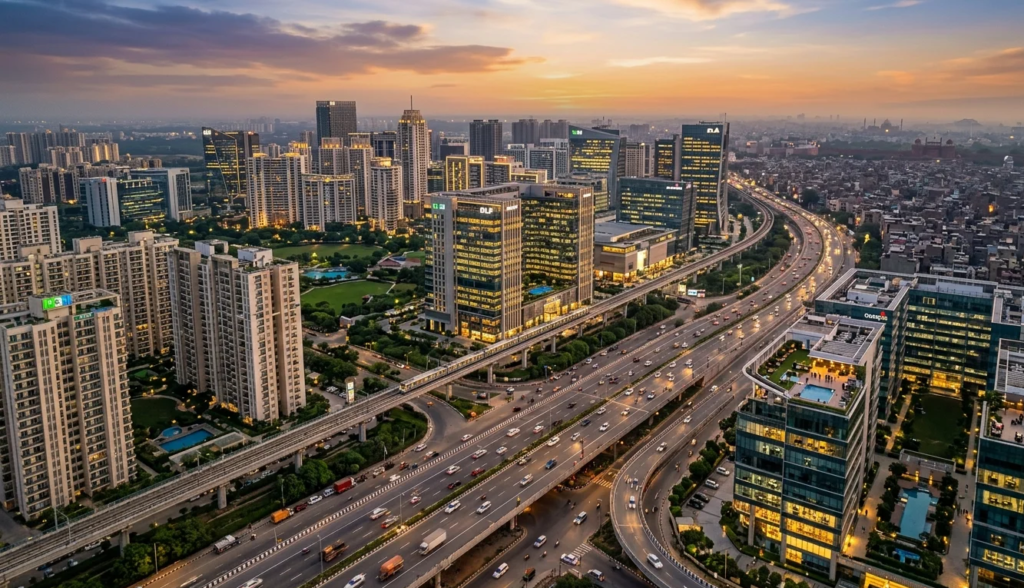 Discover why investors are shifting from Delhi to Gurgaon real estate in 2026 due to higher ROI, luxury projects, Dwarka Expressway growth, and modern infrastructure.