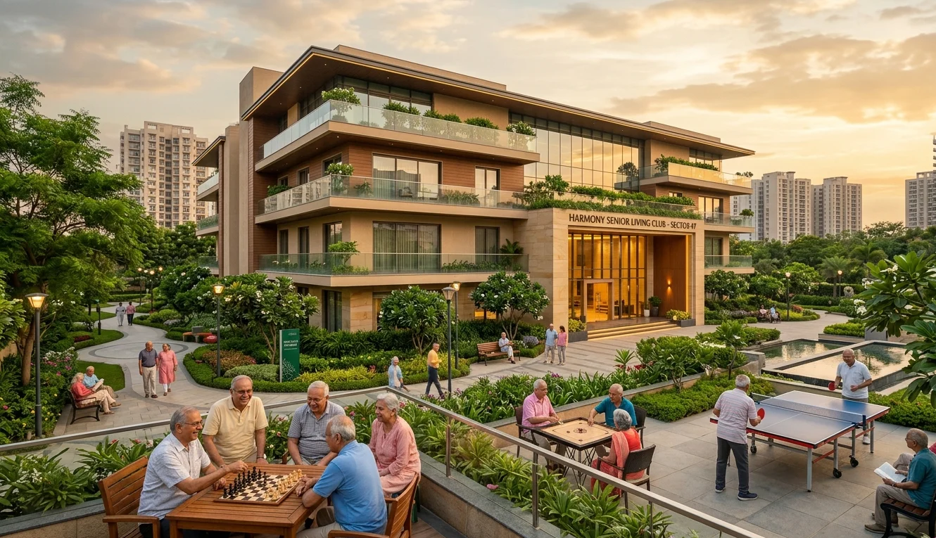 HSVP approves a modern senior citizens’ club in Gurugram Sector 47 with recreation halls, indoor activity rooms, parking, and wellness spaces.