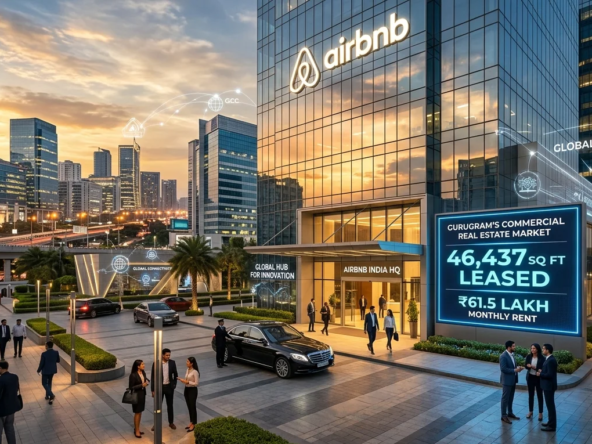 Airbnb leases 46,437 sq ft at DLF Cybercity Gurugram for ₹61.53 lakh monthly rent, highlighting India's booming GCC sector and office market growth.