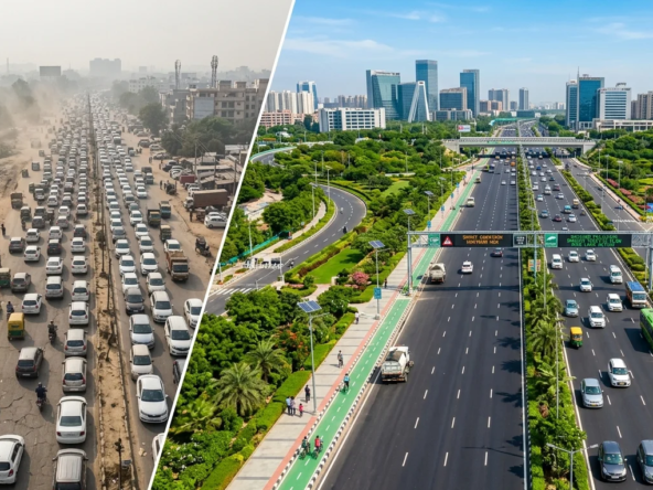 Haryana will redesign 1,900 km of NCR roads to cut dust pollution, ease traffic congestion, improve road safety, and create greener urban corridors by 2027.