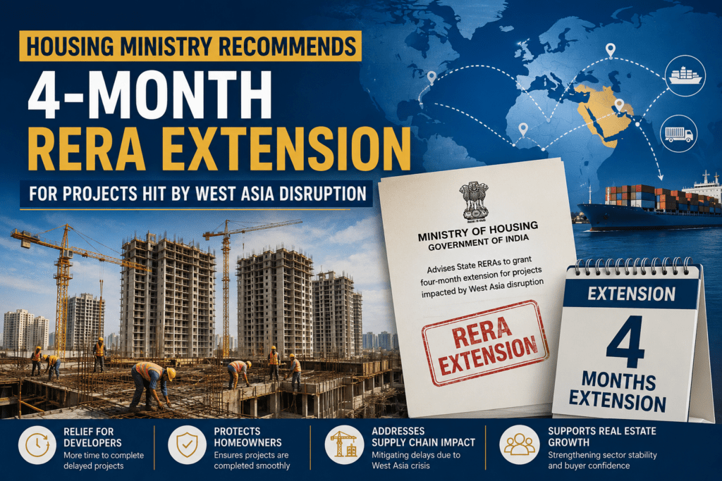 Housing Ministry recommends 4-month RERA extension for real estate projects affected by the West Asia crisis