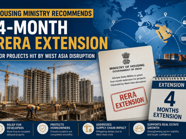 Housing Ministry recommends 4-month RERA extension for real estate projects affected by the West Asia crisis