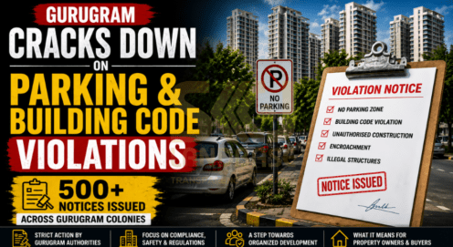 Gurugram building code violations and parking enforcement