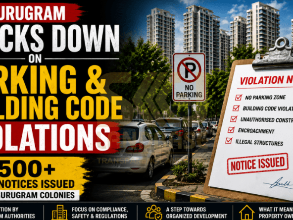 Gurugram building code violations and parking enforcement