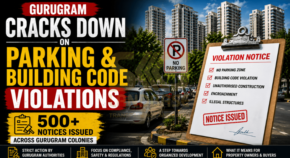 Gurugram building code violations and parking enforcement