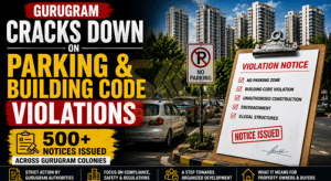 Gurugram building code violations and parking enforcement