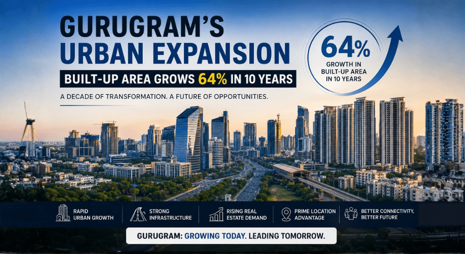 Gurugram urban expansion and 64 percent growth in built-up area