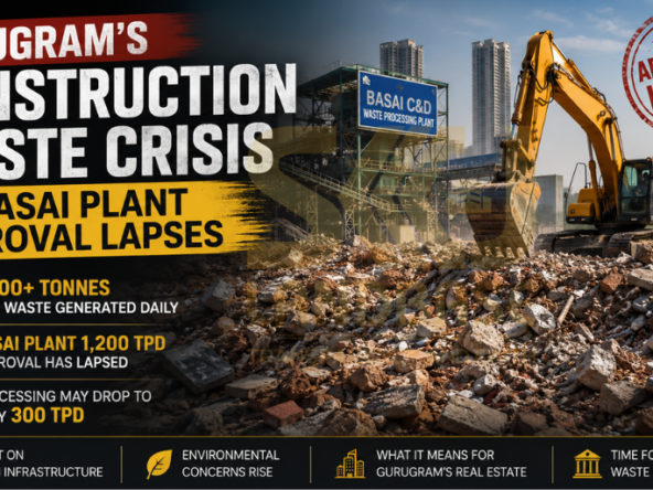 Gurugram construction waste piling up as Basai C&D waste plant capacity approval lapses