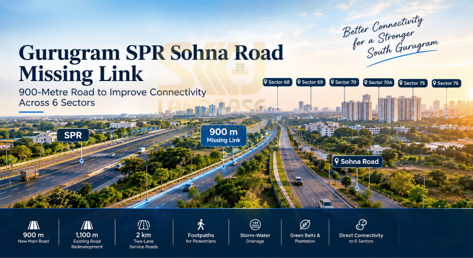 Gurugram SPR Sohna Road Missing Link 900 metre road connectivity