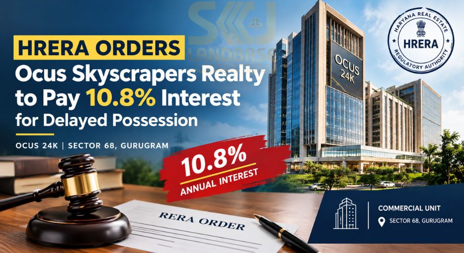 HRERA orders Ocus Skyscrapers Realty to pay 10.8% interest for delayed possession at Ocus 24K Gurugram
