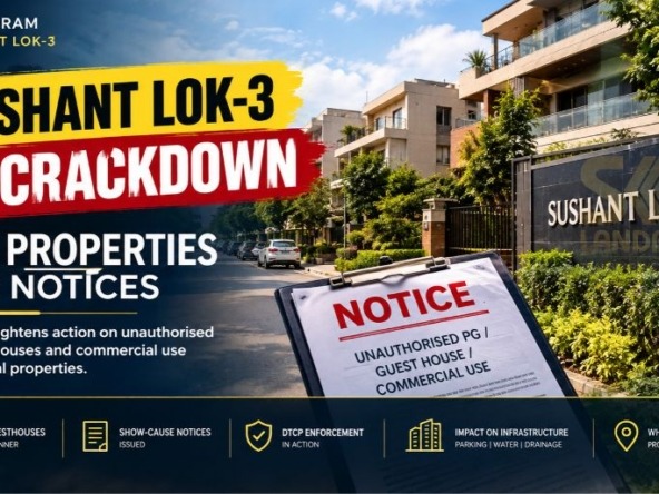 Sushant Lok 3 PG crackdown in Gurugram over unauthorised commercial use