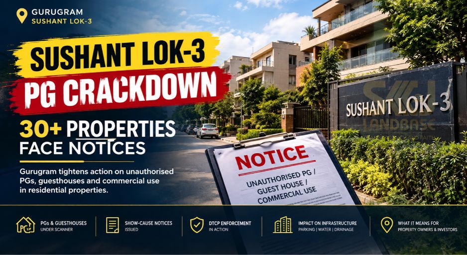 Sushant Lok 3 PG crackdown in Gurugram over unauthorised commercial use