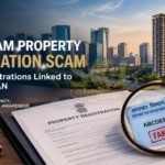 Gurugram property registration investigation featuring property documents and a fictitious PAN, highlighting reported irregularities at Badshahpur tehsil.