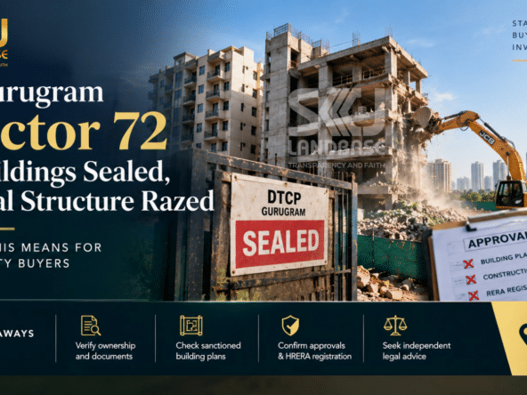 DTCP enforcement drive against unauthorised buildings in Gurugram Sector 72