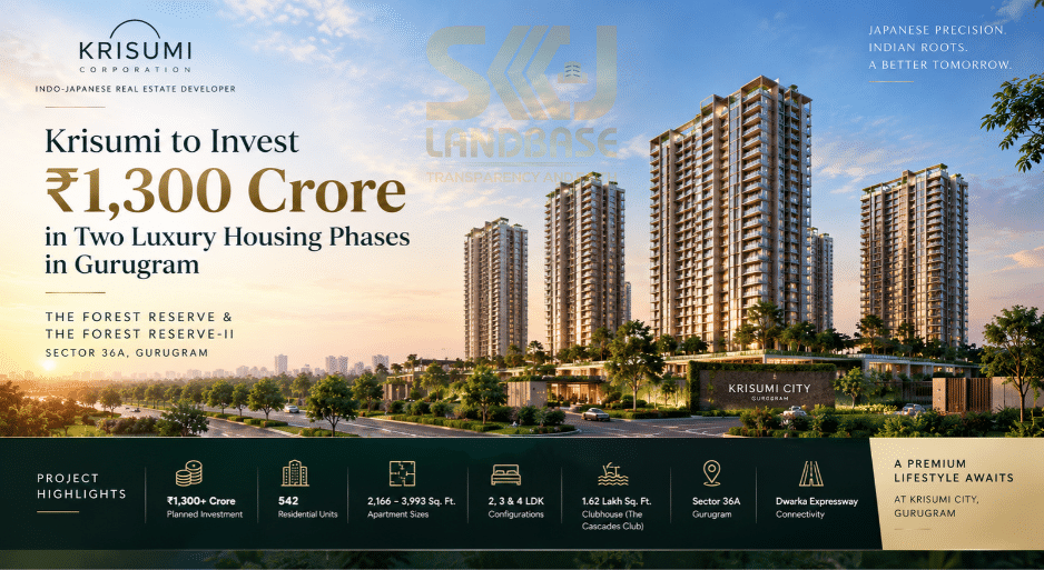 Krisumi The Forest Reserve luxury residential development in Sector 36A Gurugram