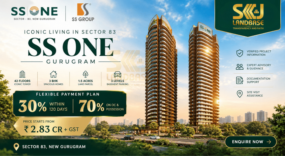 SS ONE by SS Group 42-storey luxury residential tower in Sector 83 Gurgaon